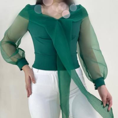 شومیز کراپ مجلسی استین گیپور