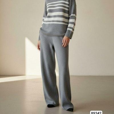 ست تونیک و شلوار بافت طرحدار سایز بزرگ تا سایز 56