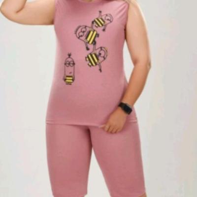 ست تاپ حلقه ای و شلوارک مینیون ها