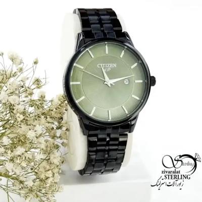 ساعت برند CITIZEN (سیتیزن) بند استیل مشکی کد 19974