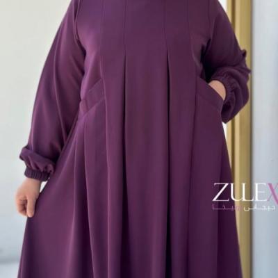 رویه زنانه کرپ مدل مانتو عبایی پیله دار