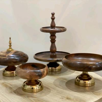 سرویس 4تیکه چوب گردو تیره براق