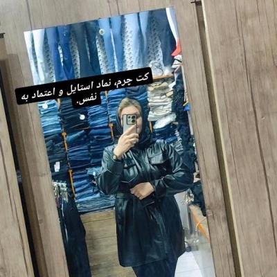 مانتو کتی زنانه چرم مدل کت چرم زیپ دار