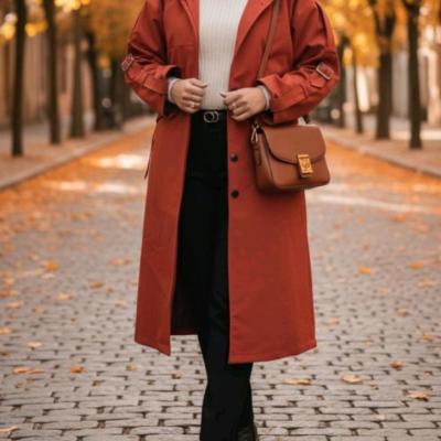 ترنج کت بلند کتان زارا آستردار