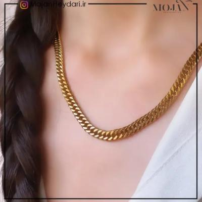مشخصات و خرید زنجیرکارتیه دوبل 4میل طلایی کد0095