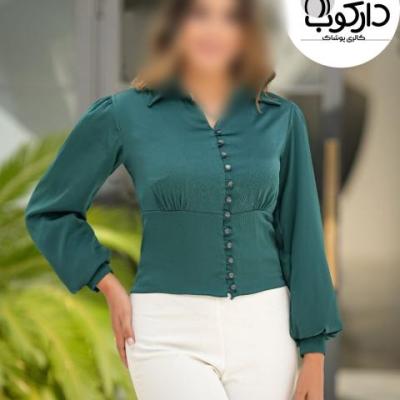 شومیز کراپ پر دکمه