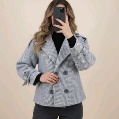 پالتو زنانه فوتر جناقی آستردار مدل الیزا ترک