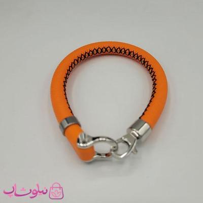 دستبند امگا رابر نارنجی مردانه سایز لارج کیفیت مستر (طراحی جدید) کد 1350