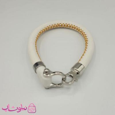 دستبند امگا رابر سفید مردانه سایز لارج کیفیت مستر (طراحی جدید) کد 1350