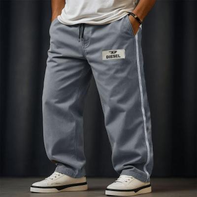 شلوار اسلش بگ نواردار کنفی جنس بنگال رنگ طوسی