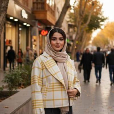 کت کراپ پشمی چهارخانه