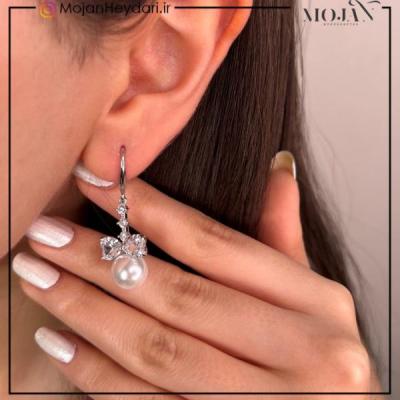 گوشواره صدفی مشابه طلا کد: sg481