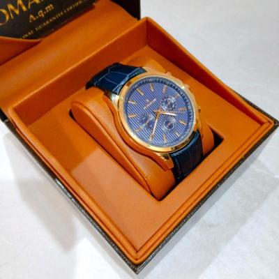 ساعت مردانه رومانسون ROMANSON سه موتوره فعال مدل A306چرم فول تایم ژاپن