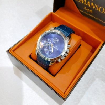 ساعت مردانه رومانسون ROMANSON سه موتوره فعال مدل303VX1 چرم فول تایم
