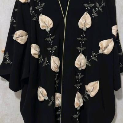 پانچو زنانه کرپ مرویجت ترک مدل عبا