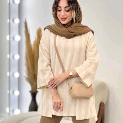 تونیک مانتویی بهاره لینن نچرال مدل ویدا-154884