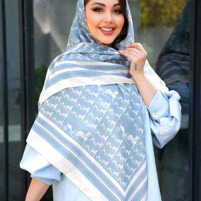 روسری ابریشم توییل مجلسی ، قواره 130، کد V450