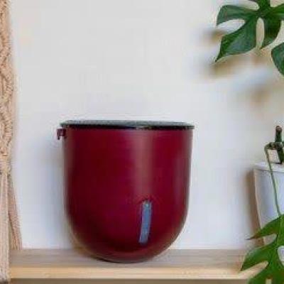 گلدان خودآبیار مخصوص هیدروپونیک سایز 14 دیواری زرشکی