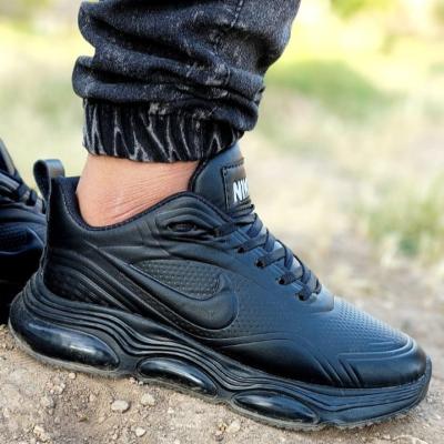 کتانی مردانه کپسولی نایک مشکی کف دوخت لیبل ویتنام