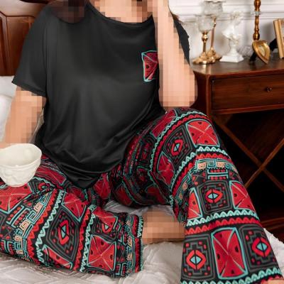 ست دوتیکه تیشرت و شلوار راحتی سایز بزرگ-154854