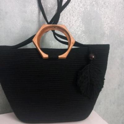 کیف قیطان پنبه با دسته چوبی