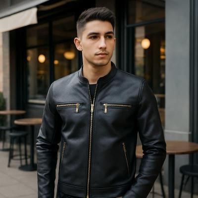 کاپشن چرم مردانه مدل SERGIO-157049