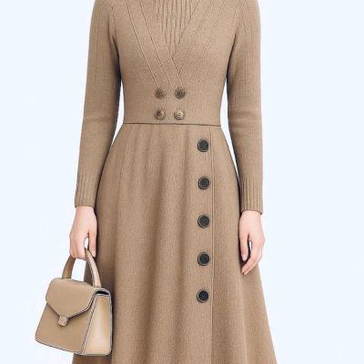 پیراهن بافت دو تکه ترک