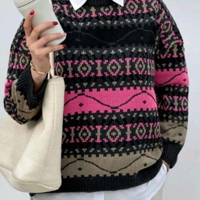 بلوز بافت طرح دار زنانه-157125