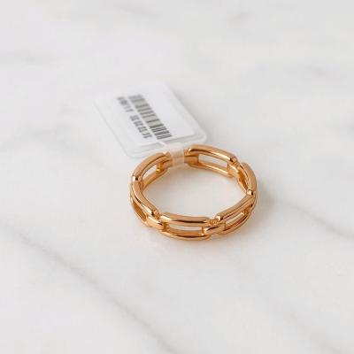 انگشتر زنجیری طلایی رنگ ثابت وارداتی