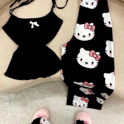 شلوار‌ پیژامه دخترانه زنانه هلوکیتی استایل پینترستی-156787