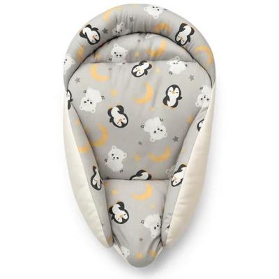 قنداق آغوشی نوزاد ( قنداق سوئیسی ) مخمل طرح پنگوئن