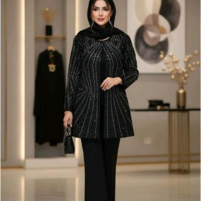 مانتو و شلوار مجلسی نگین دار مدل الماس