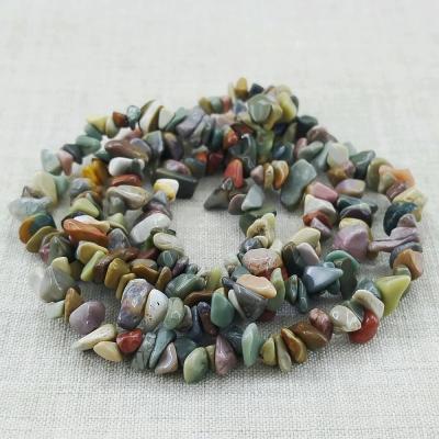 ریسه سنگ جاسپر سرخپوستی شکسته (طول ریسه 40 سانتیمتر است)