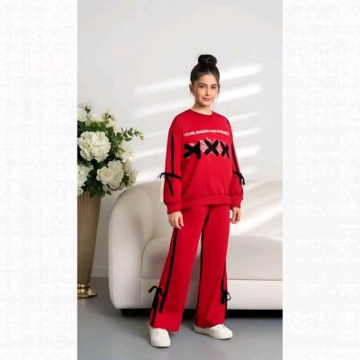 ست دخترانه کراپ شلوار پاپیون یلدایی،موجودی بگیرید