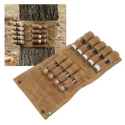 کیف جا ادویه کمپینگ با 9 بطری شیشه‌ای