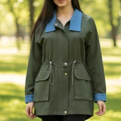 بارانی کتان وارادتی قواره دار