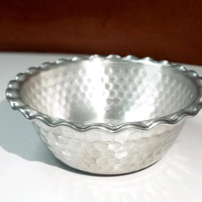 کاسه آبگوشت خوری روحی دهانه 16 سانت کف طرح لیزری لب کنگره ای چکشی