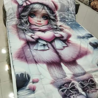 روتختی سه‌بعدی طرح دختر پاییزی (4 تکه)