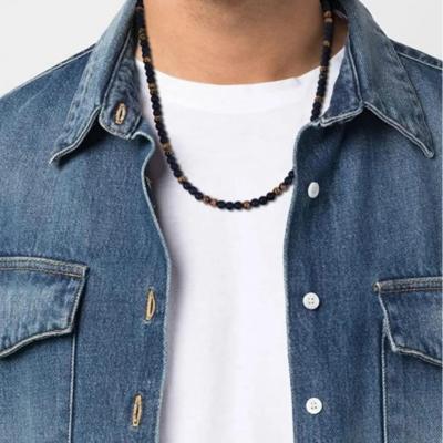 گردنبند مردانه چشم ببر و اونیکس