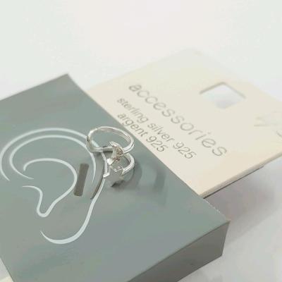 گوشواره ایرکاف مدل دو ردیف ماه و ستاره ، جنس نقره عیار 925