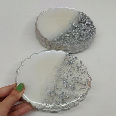 پیش دستی شیرینی خوری صدفی نقره ای