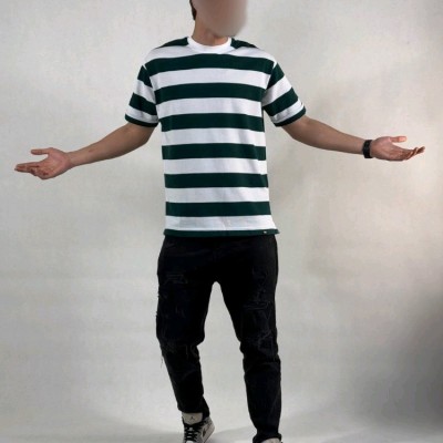 تیشرت رینگر پارچه بیسکویتی پنبه