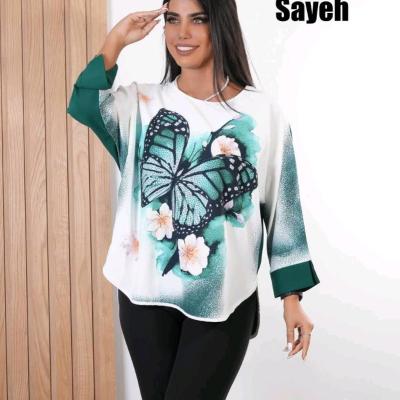 شومیز الیزه طرح پروانه و نگین