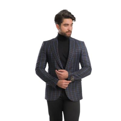 کت تک مردانه مدل چهارخانه درشت SEY 2-2 سایز 52