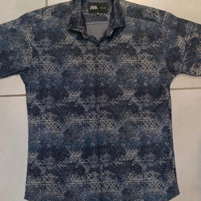 پیراهن مردانه نیم آستین دنیم