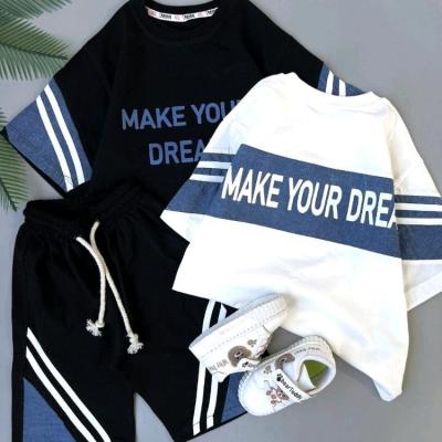 تیشرت شلوارک تیکه دوزی جین