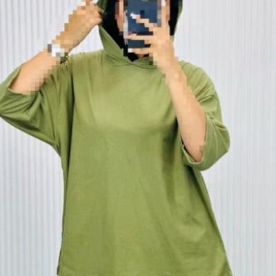 تیشرت باکسی کلاهدار