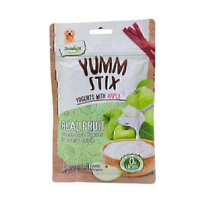 تشویقی سگ دنتالایت مدل YUMM STIX REAL FRUIT طعم ماست و سیب وزن 70 گرم