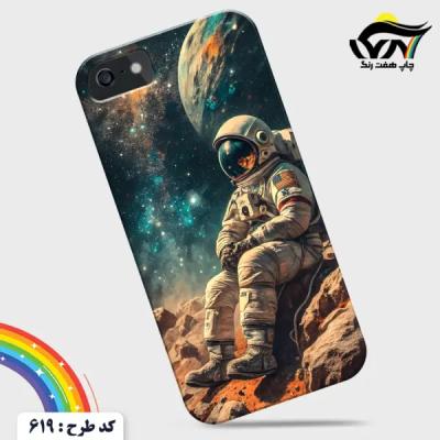 قاب موبایل طرح فضانورد آمریکایی کد 619