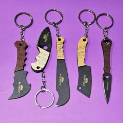 جاکلیدی چاقو زنجان دسته چوبی تیغه مشکی بزرگ